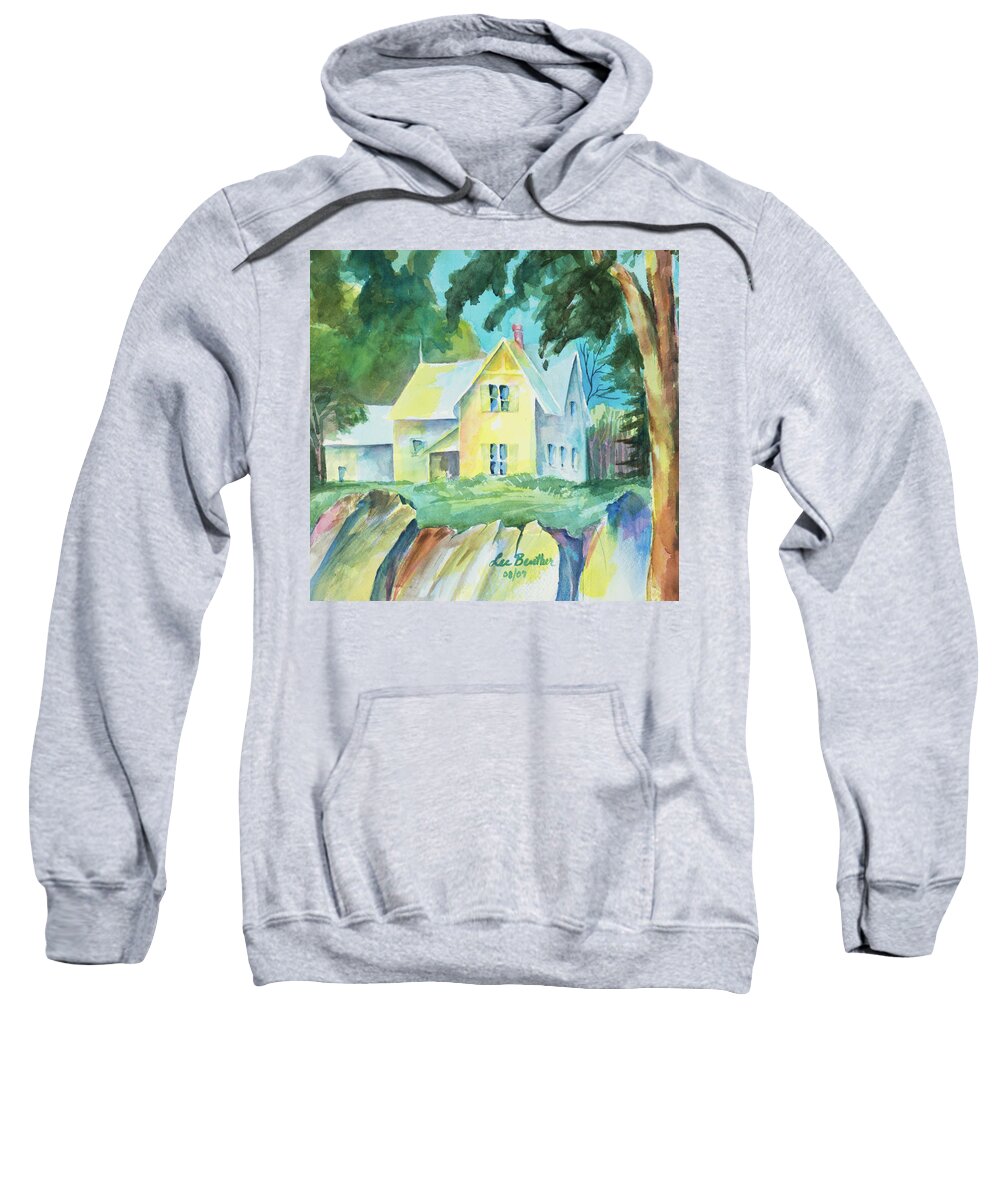 Painting Sweatshirt featuring the painting Marblehead Cottage by Lee Beuther