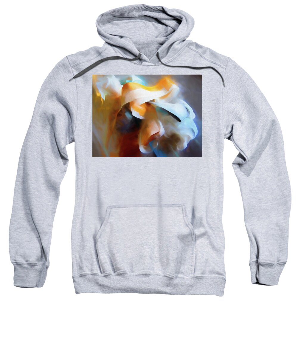 Tape Sweatshirt featuring the mixed media Masking Tape and Paint Composition by Lynda Lehmann