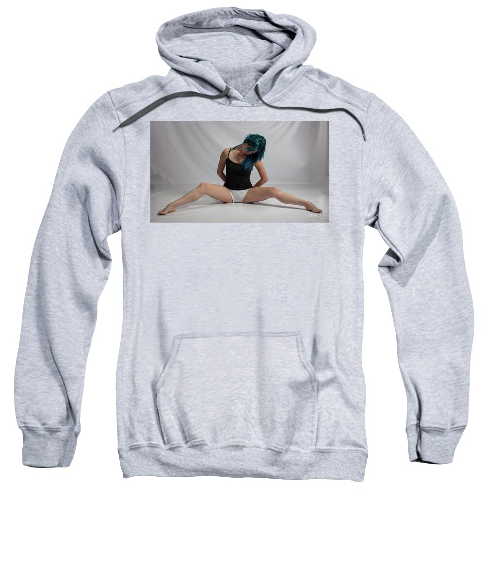 Maxina Sweatshirt featuring the photograph Maxina Stretching Out by Gregory Daley MPSA