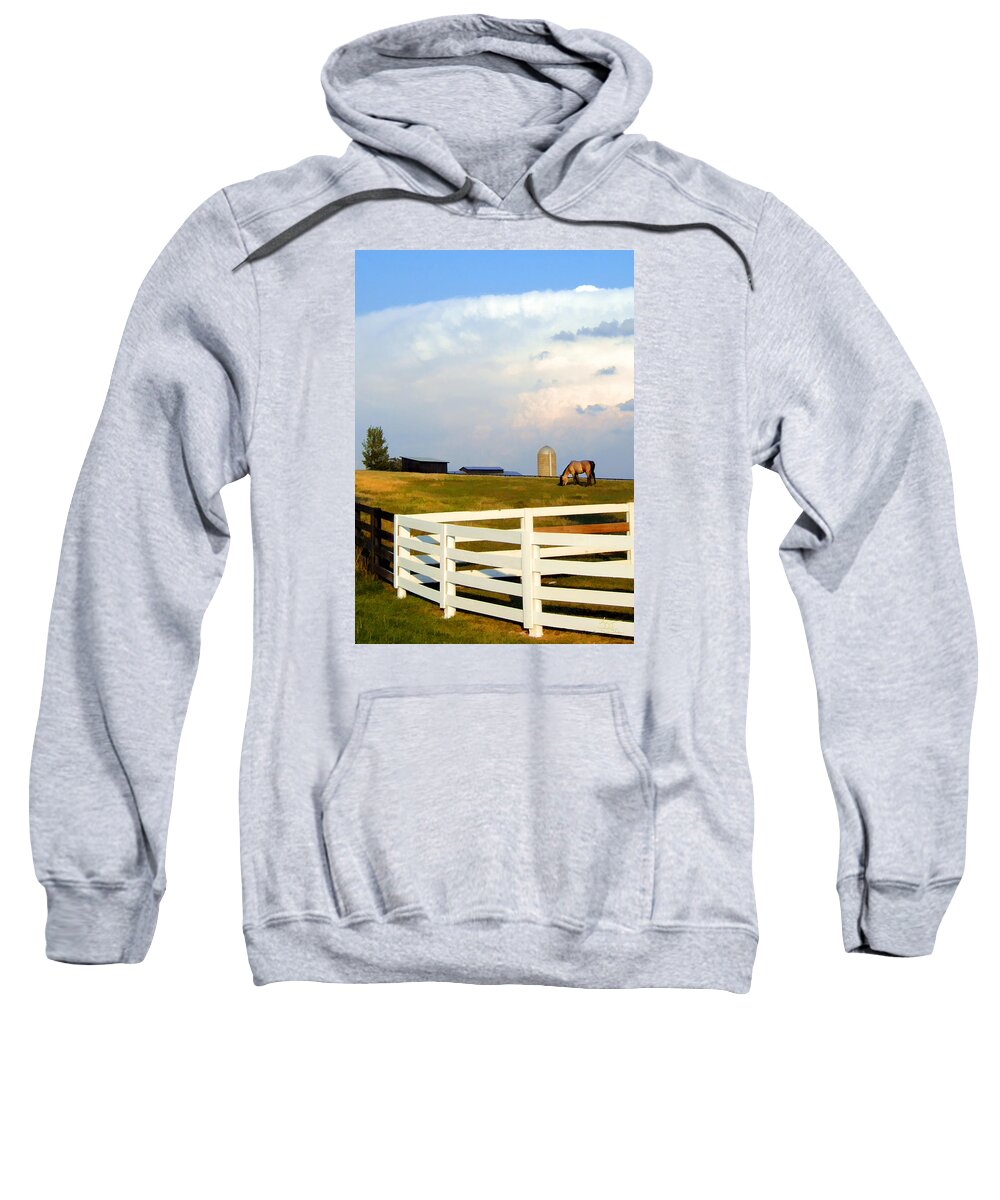 Landscape Sweatshirt featuring the photograph McRay's Sky by Sam Davis Johnson