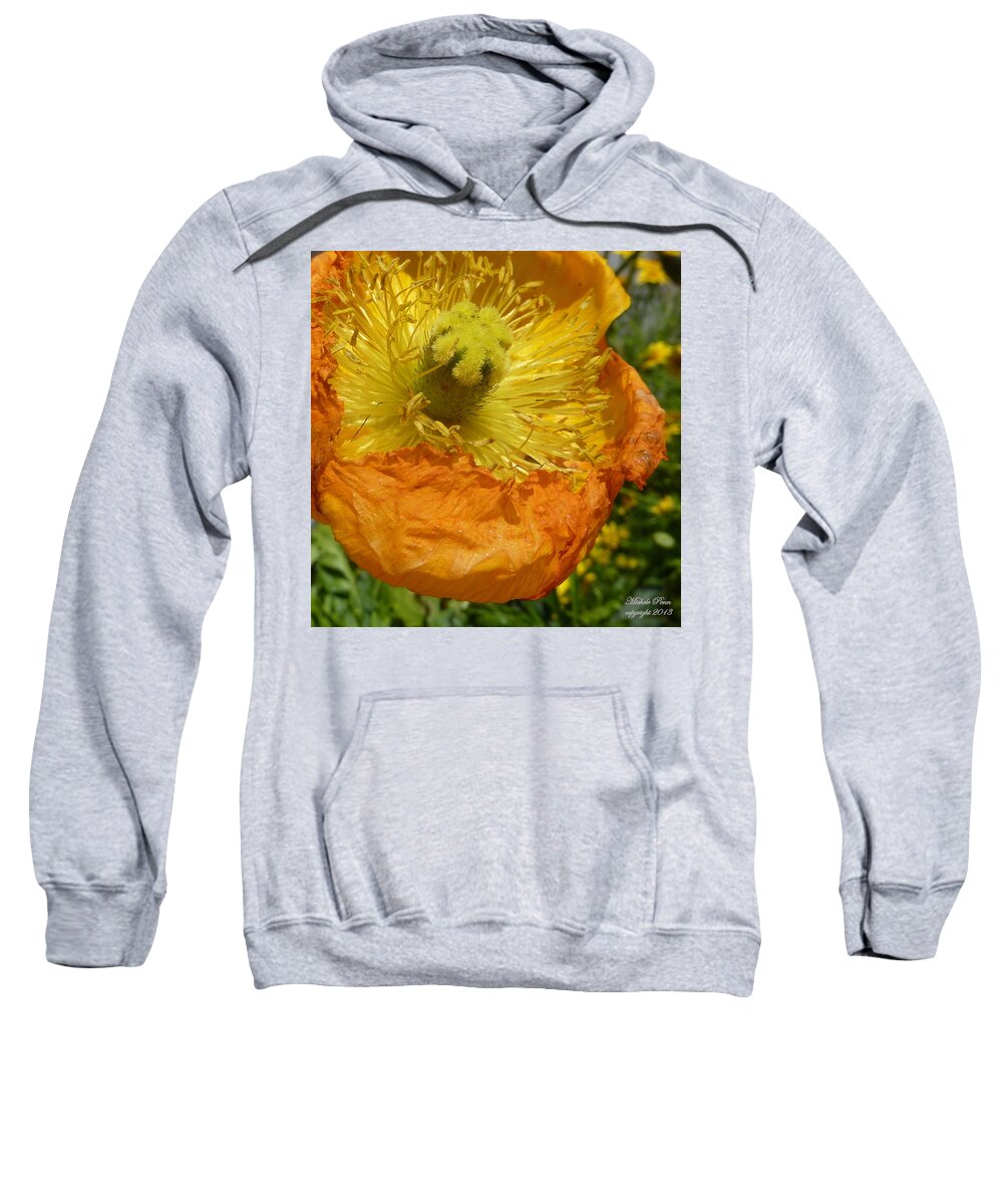 Flower Photograph Sweatshirt featuring the photograph Mellow Yellow - signed by Michele Penn