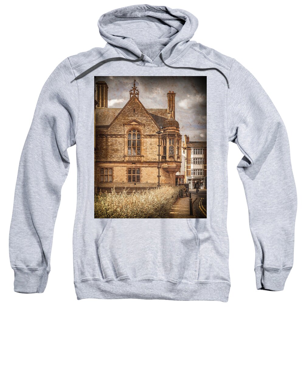 England Sweatshirt featuring the photograph Oxford, England - Merton Street by Mark Forte