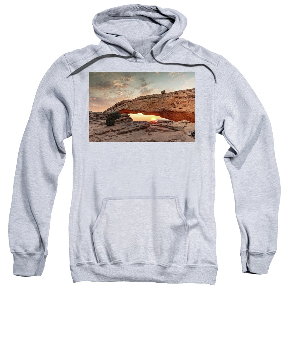 Canyonlands Sweatshirt featuring the photograph Mesa Arch at Sunrise by Kyle Lee