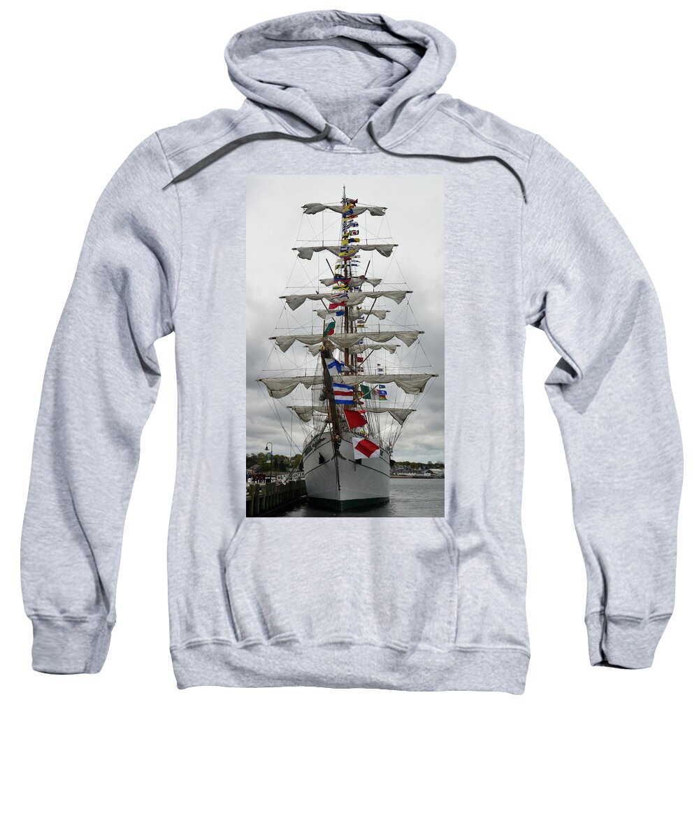 Transportation Sweatshirt featuring the photograph Mexican Navy Ship by Charles HALL
