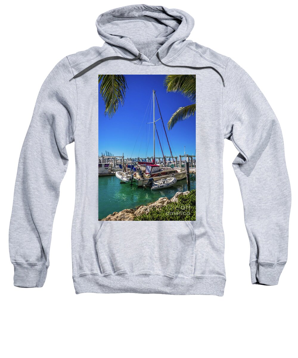 Miami Sweatshirt featuring the photograph Miami Beach Marina 4501 by Carlos Diaz
