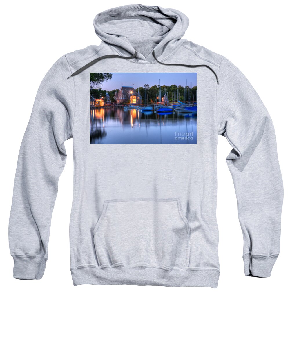 Dock Of The Bay Sweatshirt featuring the photograph Minneapolis Skyline Photography by Wayne Moran