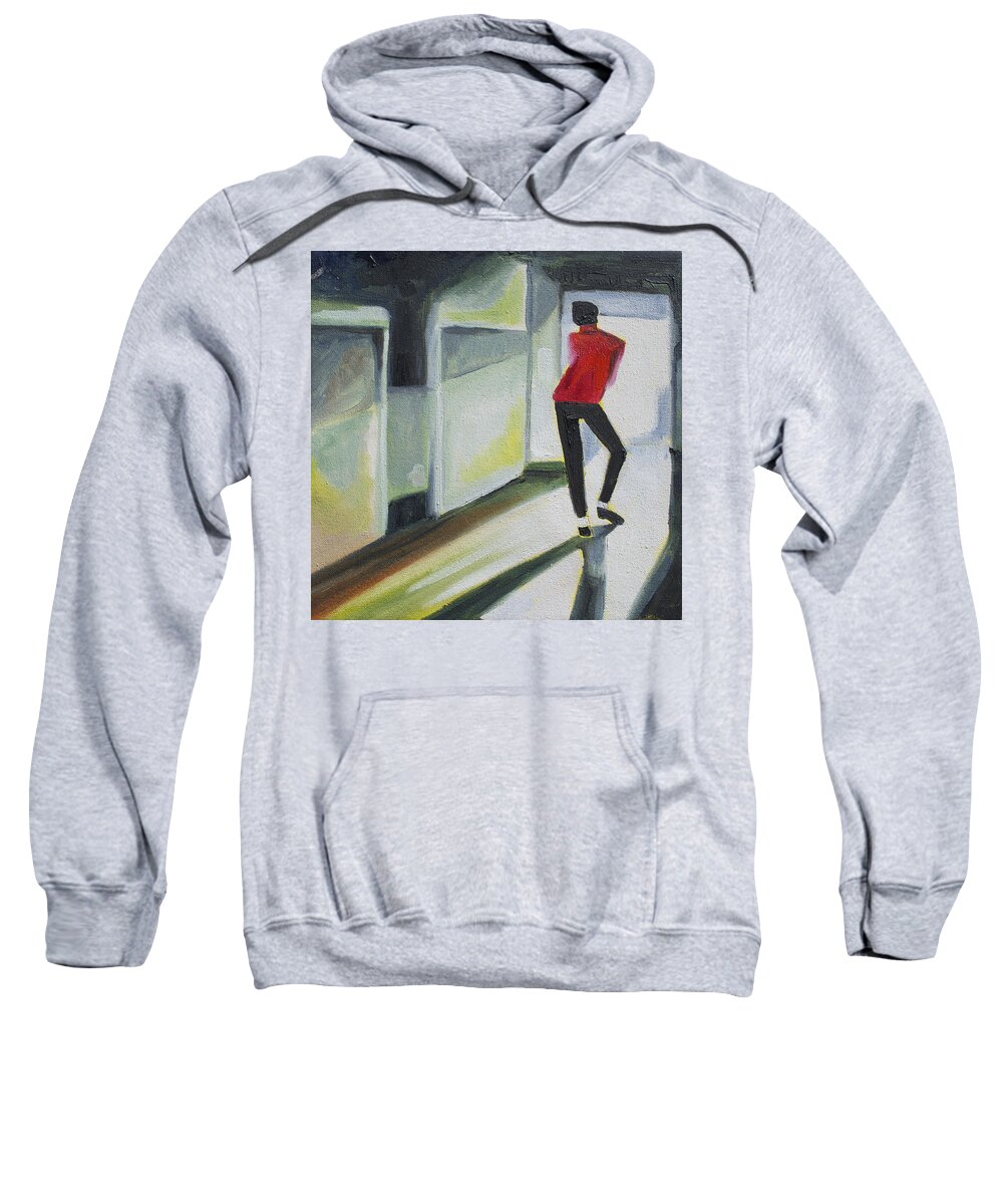 Michael Jackson Sweatshirt featuring the painting Mj one of five number three by Patricia Arroyo