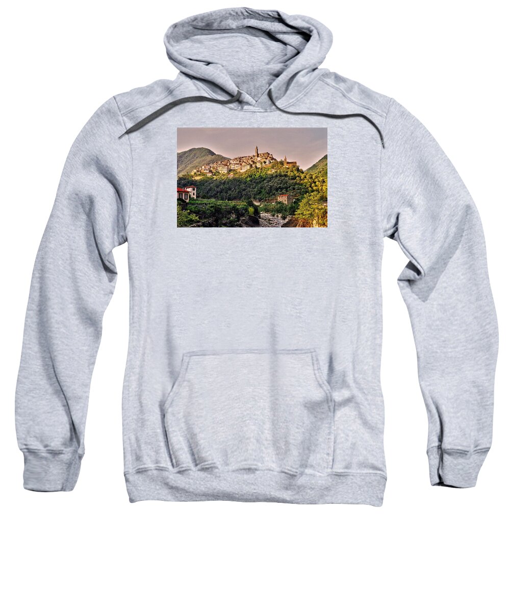 Europa Sweatshirt featuring the photograph Montalto Ligure - Italy by Juergen Weiss
