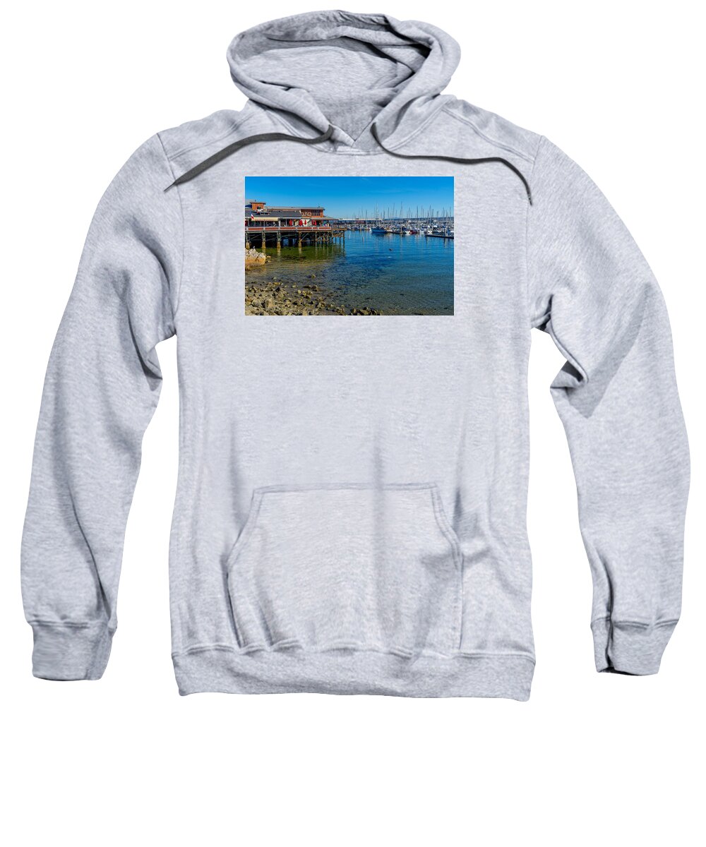 Monterey Sweatshirt featuring the photograph Monterey Harbor Morning by Derek Dean