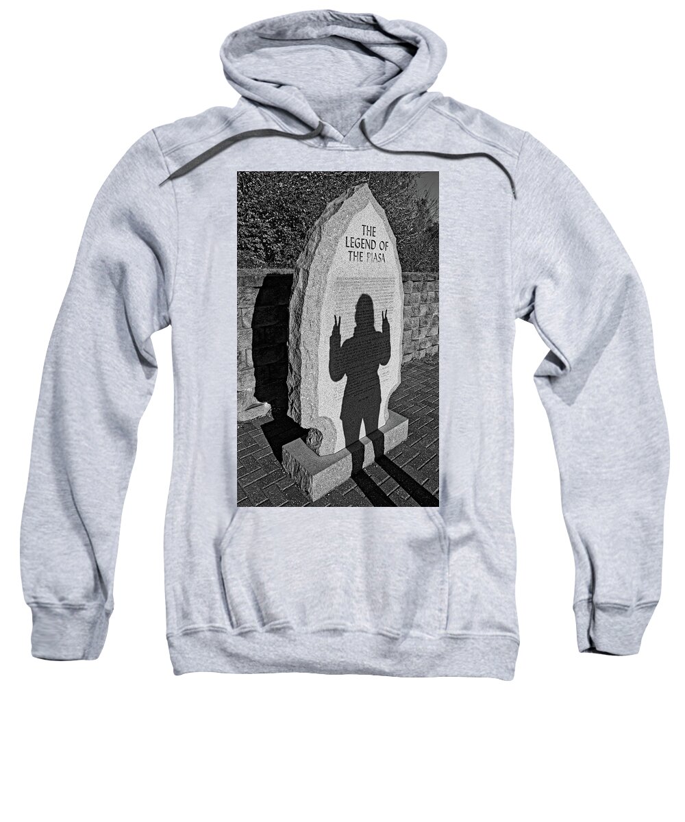Legend Sweatshirt featuring the photograph Monumental Shadows Peace Out by Robert Meyers-Lussier