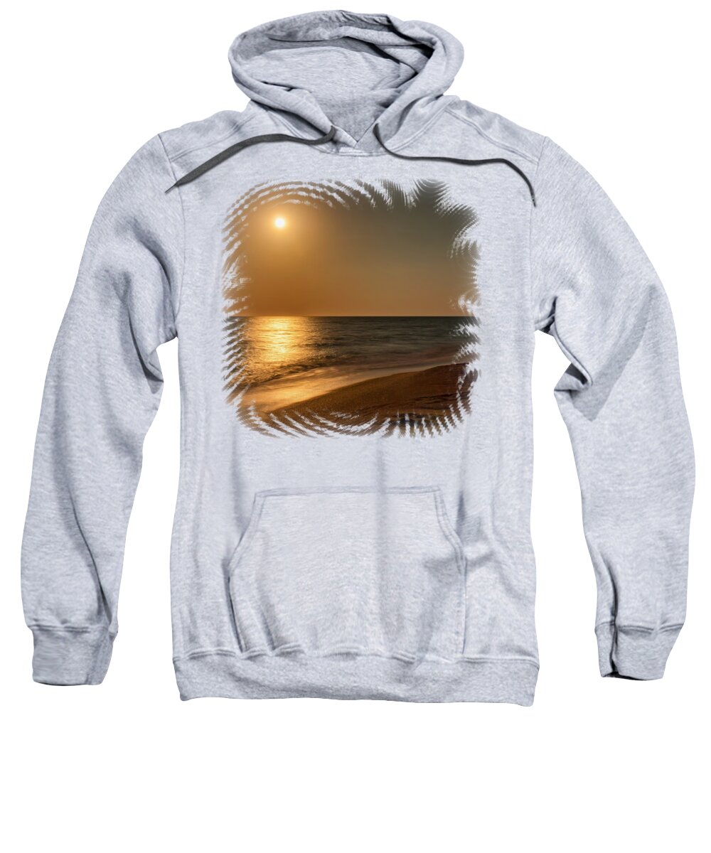 Beach Sweatshirt featuring the photograph Moonscape 3 by John M Bailey