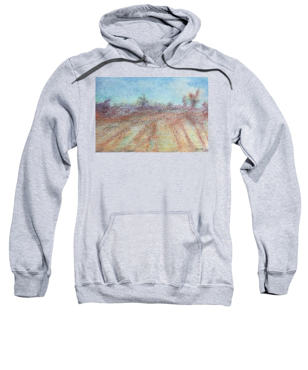 Oil Pastels Sweatshirt featuring the mixed media Morning has Broken by Norma Duch