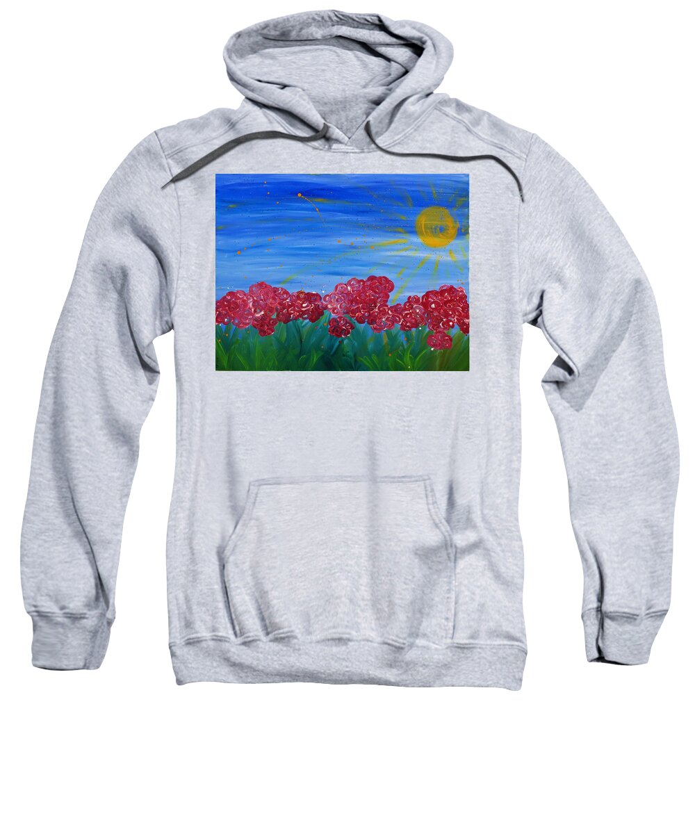 Oil Sweatshirt featuring the painting Morning Smile by Hagit Dayan