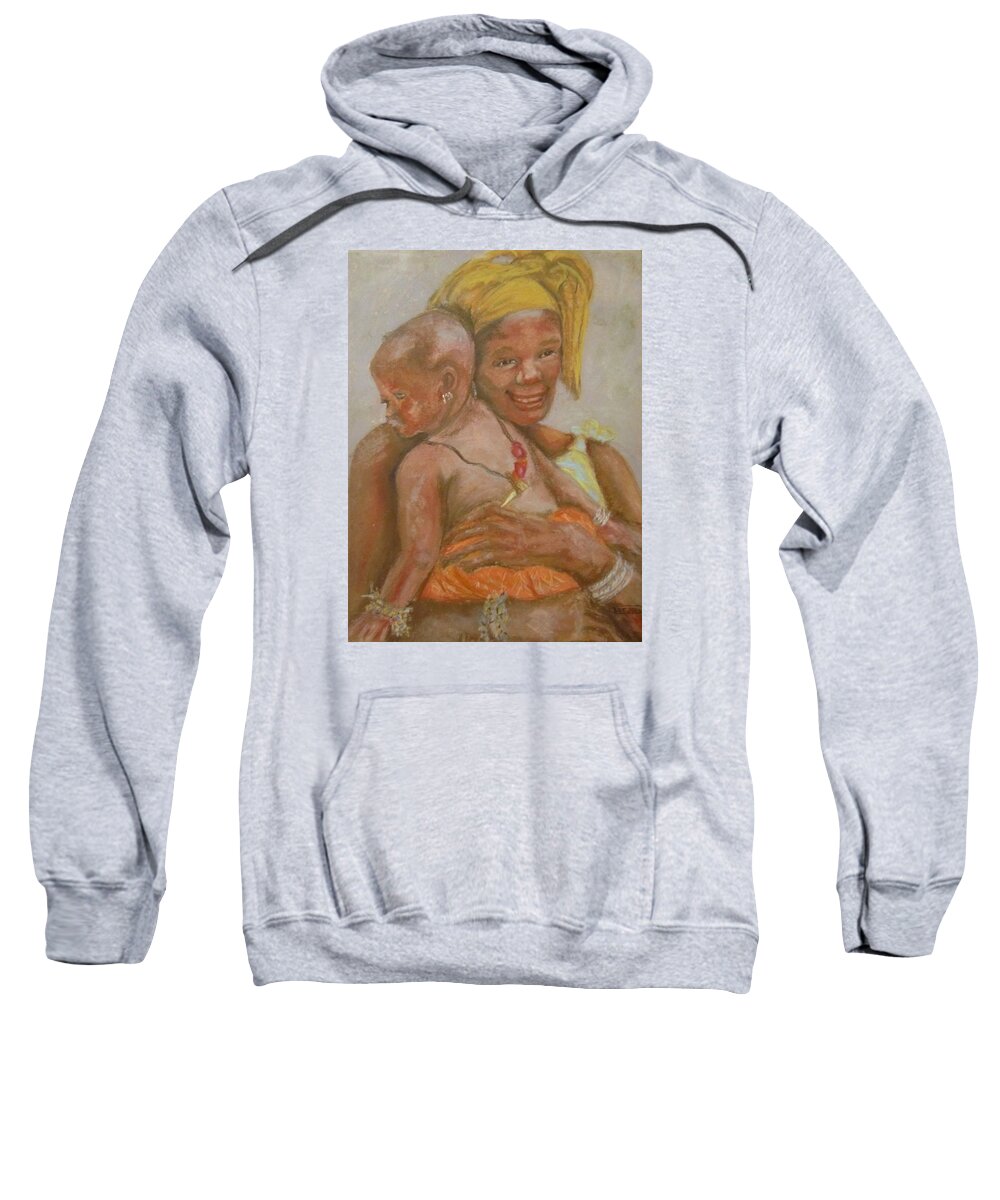 Baby Sweatshirt featuring the pastel Mother and Child by Barbara O'Toole