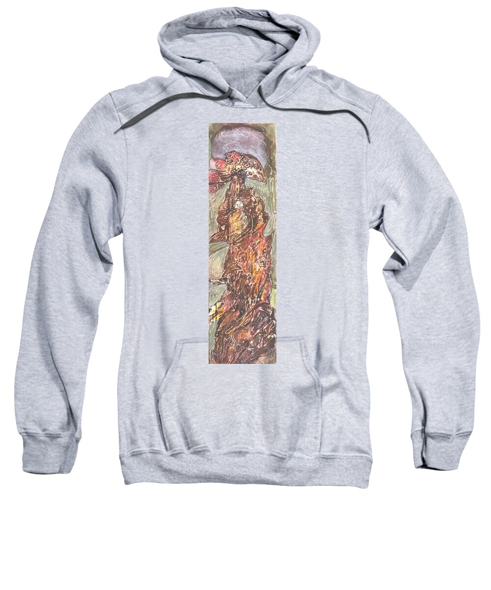 African Woman Sweatshirt featuring the painting Mother And Child by Ilona Petzer