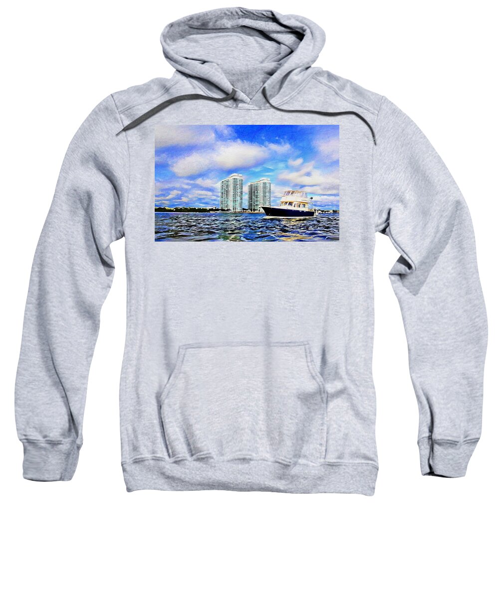 Alicegipsonphotographs Sweatshirt featuring the photograph Motoring Past the Marina Grande by Alice Gipson