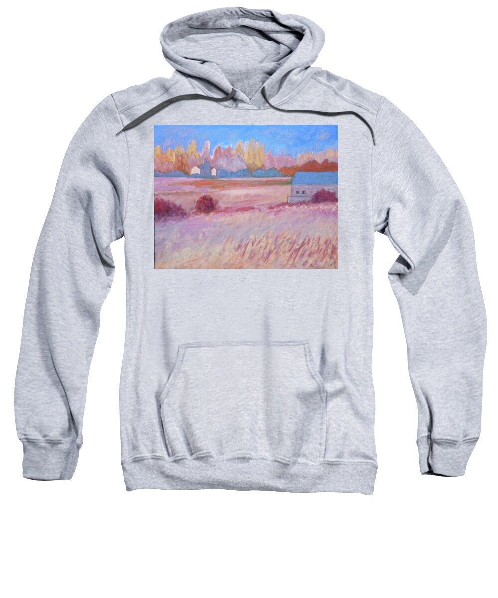 Landscape Sweatshirt featuring the painting Mount Vernon Barn by Stan Chraminski