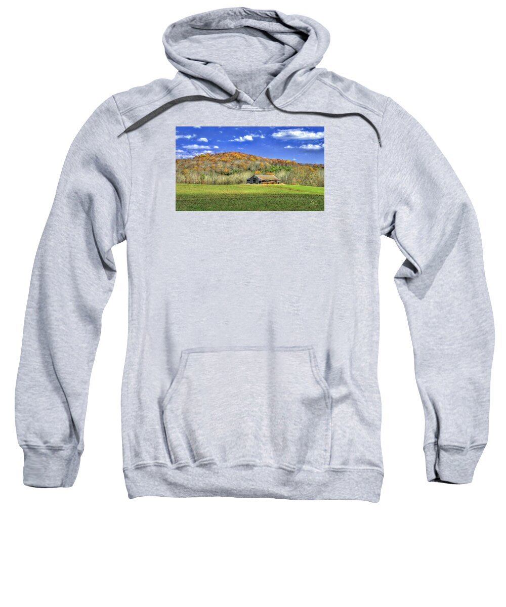 Landscape Sweatshirt featuring the photograph Mountain Barn by Sam Davis Johnson