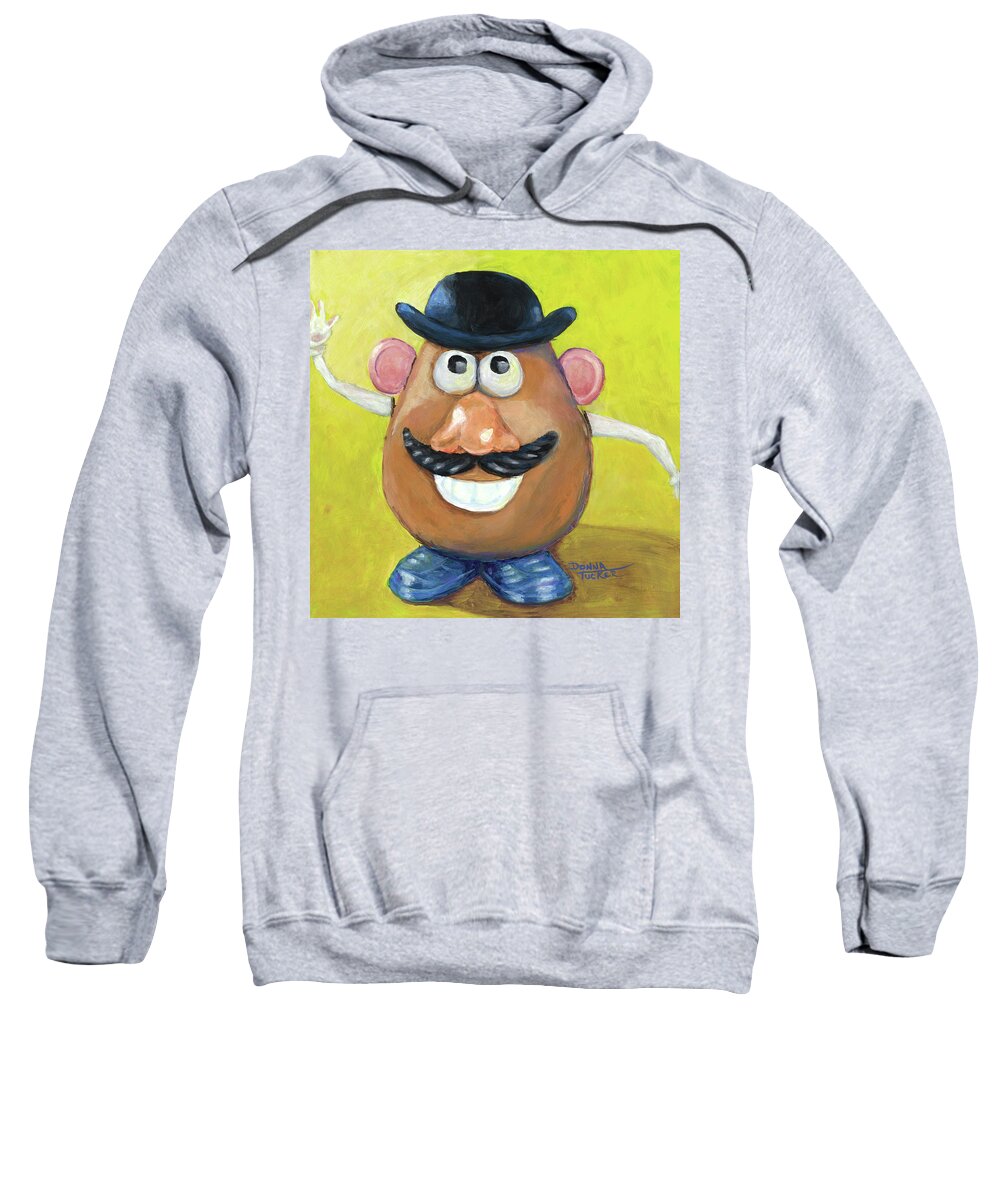 Toy Sweatshirt featuring the painting Mr. Potato Head by Donna Tucker