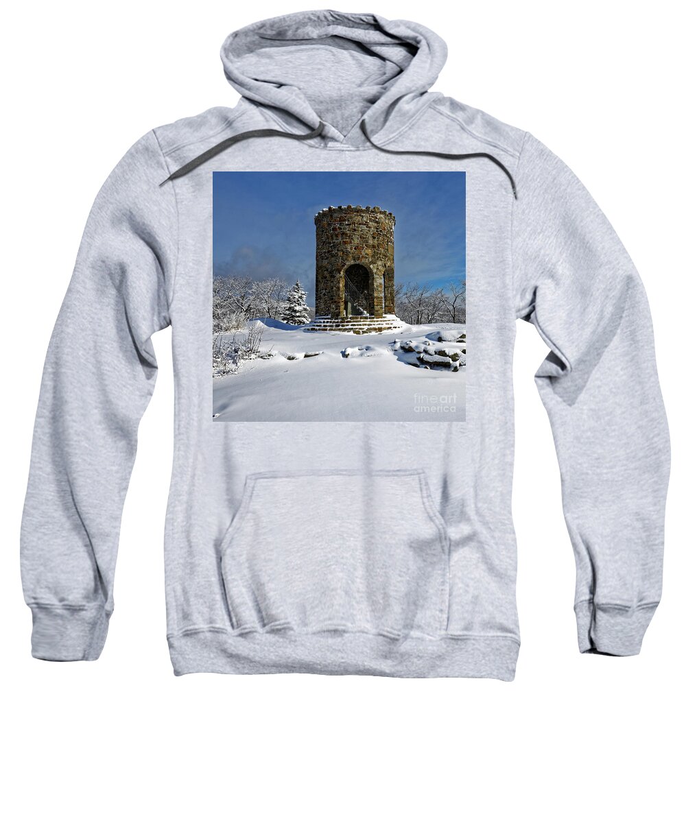 Tower Sweatshirt featuring the photograph Mt. Battie tower, Camden, Maine by Kevin Shields