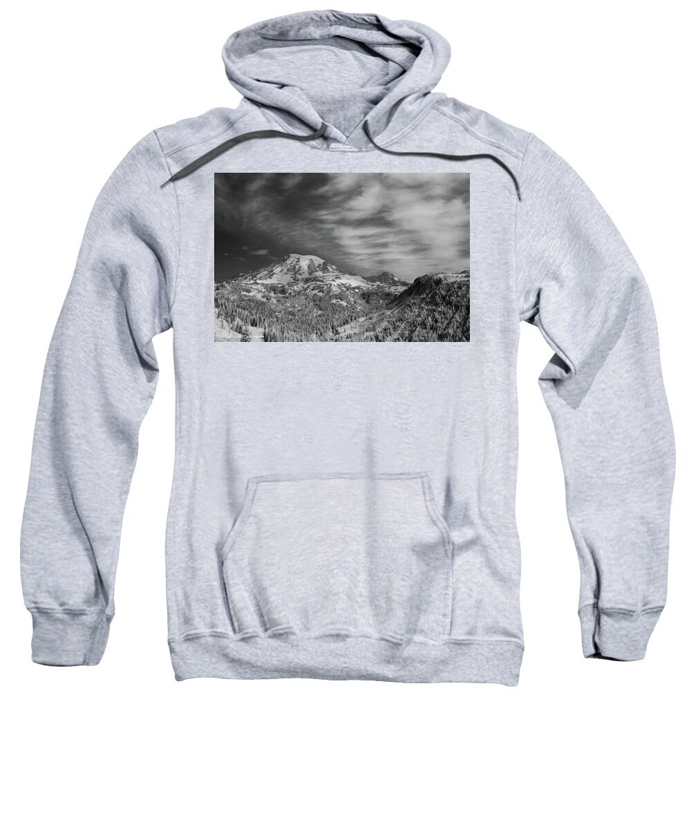 Mountain Sweatshirt featuring the photograph Mt. Rainier by Bob Cournoyer