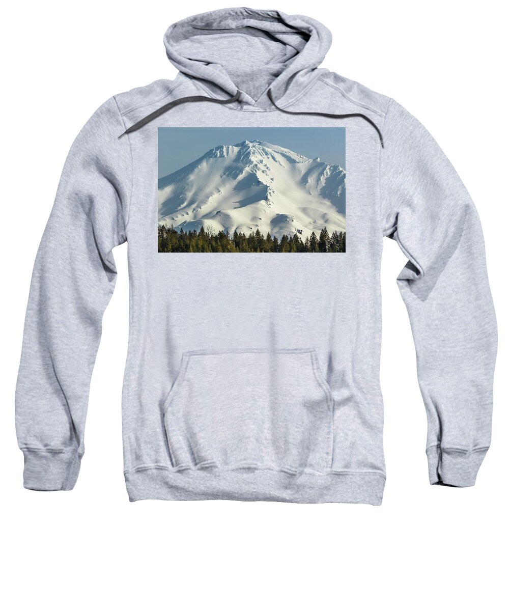 Landscape Sweatshirt featuring the photograph Mt Shasta in Early Morning Light by Marc Crumpler