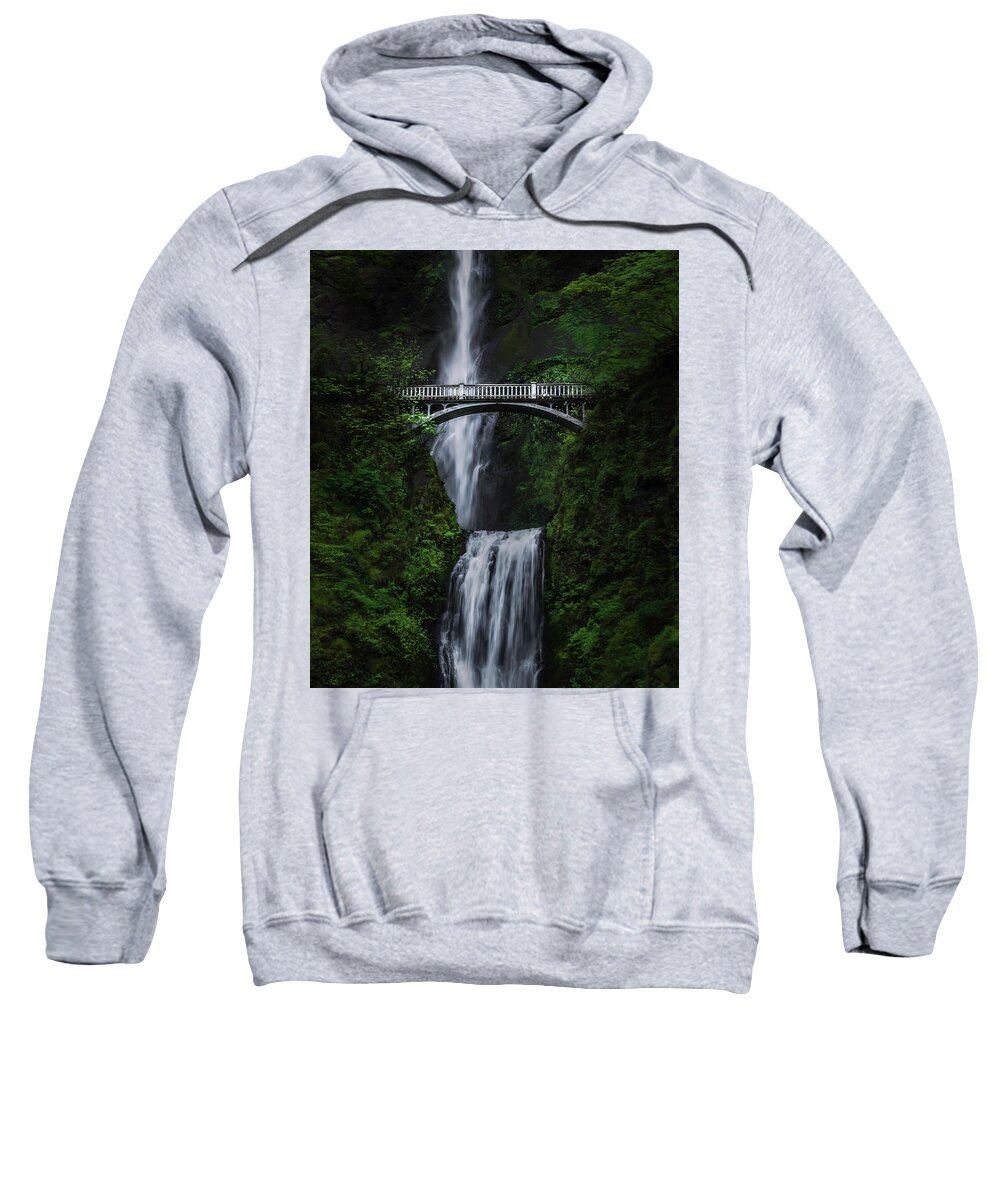 Columbia River Gorge Sweatshirt featuring the photograph Multnomah Falls by Larry Marshall
