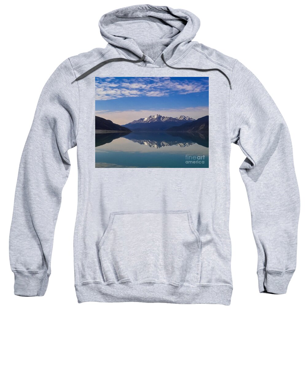 Muncho Lake Sweatshirt featuring the photograph Muncho Lake Reflection British Columbia Canada by Kimberly Blom-Roemer