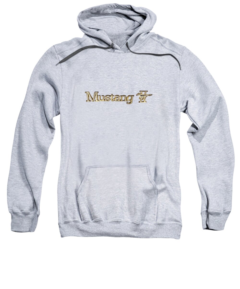 Automotive Sweatshirt featuring the photograph Mustang II Chrome Emblem by YoPedro