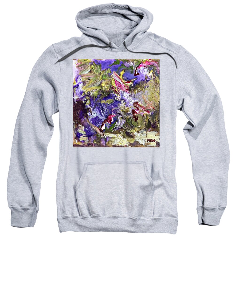 Abstract Sweatshirt featuring the painting My Secret Garden by Mary Mirabal