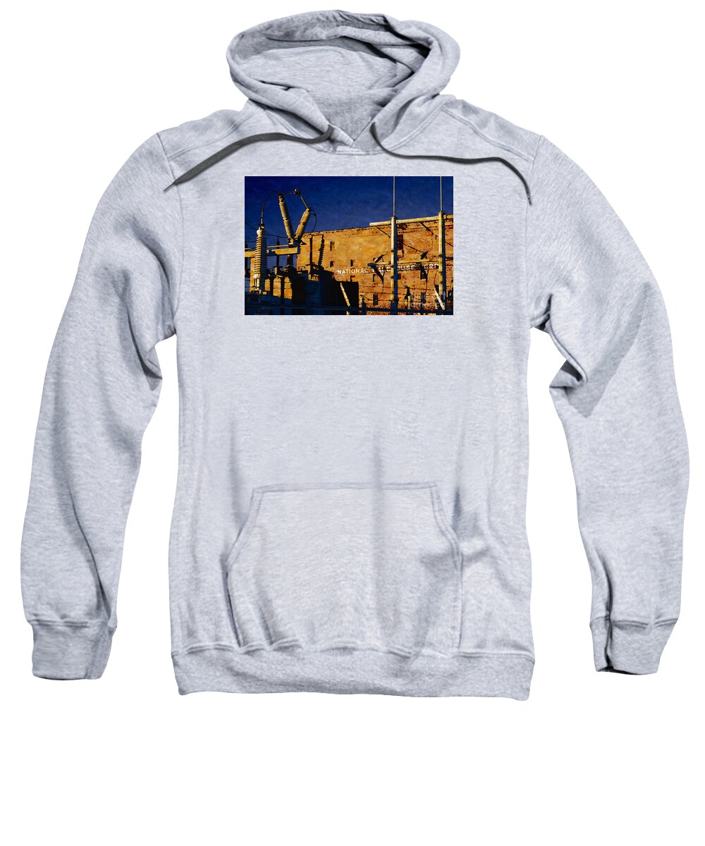 Milwaukee Sweatshirt featuring the digital art National Warehouse Corp by David Blank