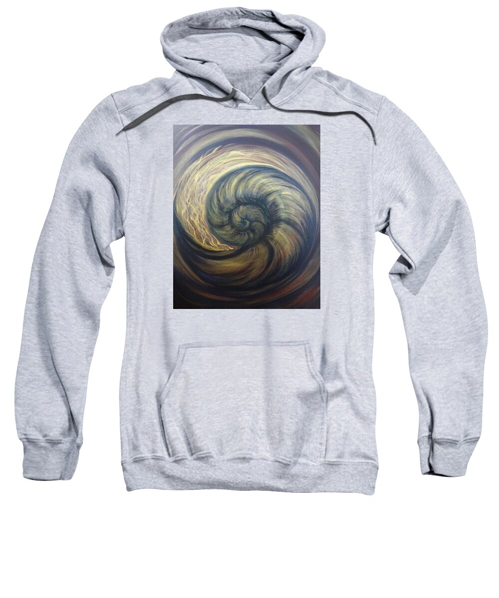 Nautilus Sweatshirt featuring the painting Nautilus Spiral by Michelle Pier