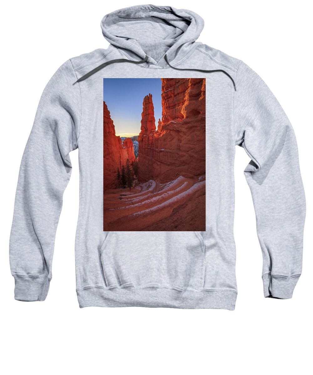 Arches Sweatshirt featuring the photograph Navajo Loop by Edgars Erglis