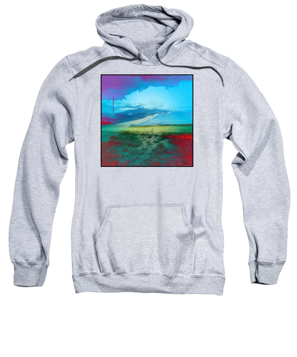 Landscape Sweatshirt featuring the photograph New Mexico Landscape by Peggy Dietz