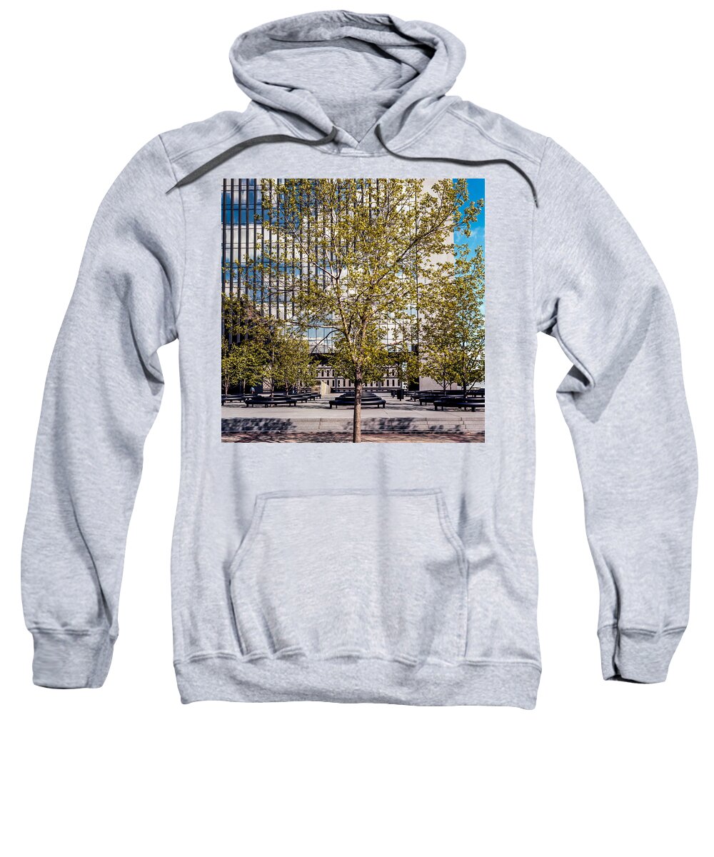 Minneapolis Sweatshirt featuring the photograph Trees on Fed plaza by Mike Evangelist