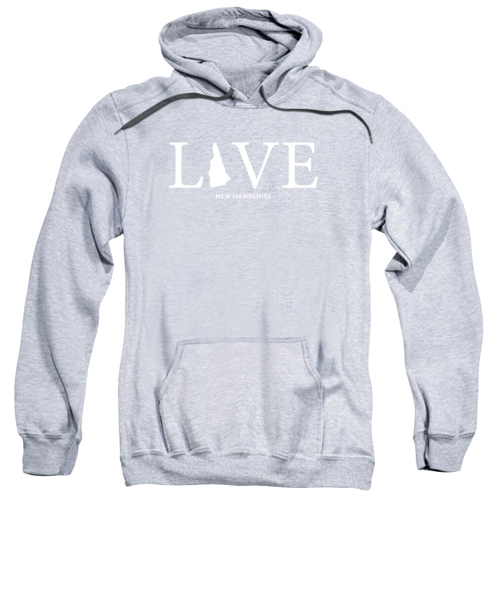 New Hampshire Sweatshirt featuring the mixed media NH Love by Nancy Ingersoll