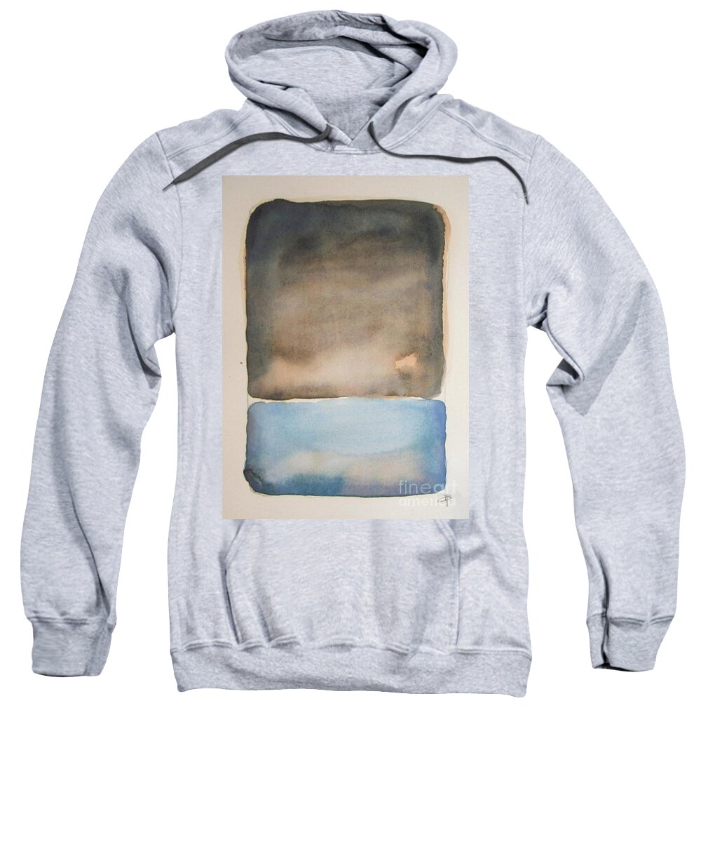 Abstract Sweatshirt featuring the painting Night on the Lake by Vesna Antic