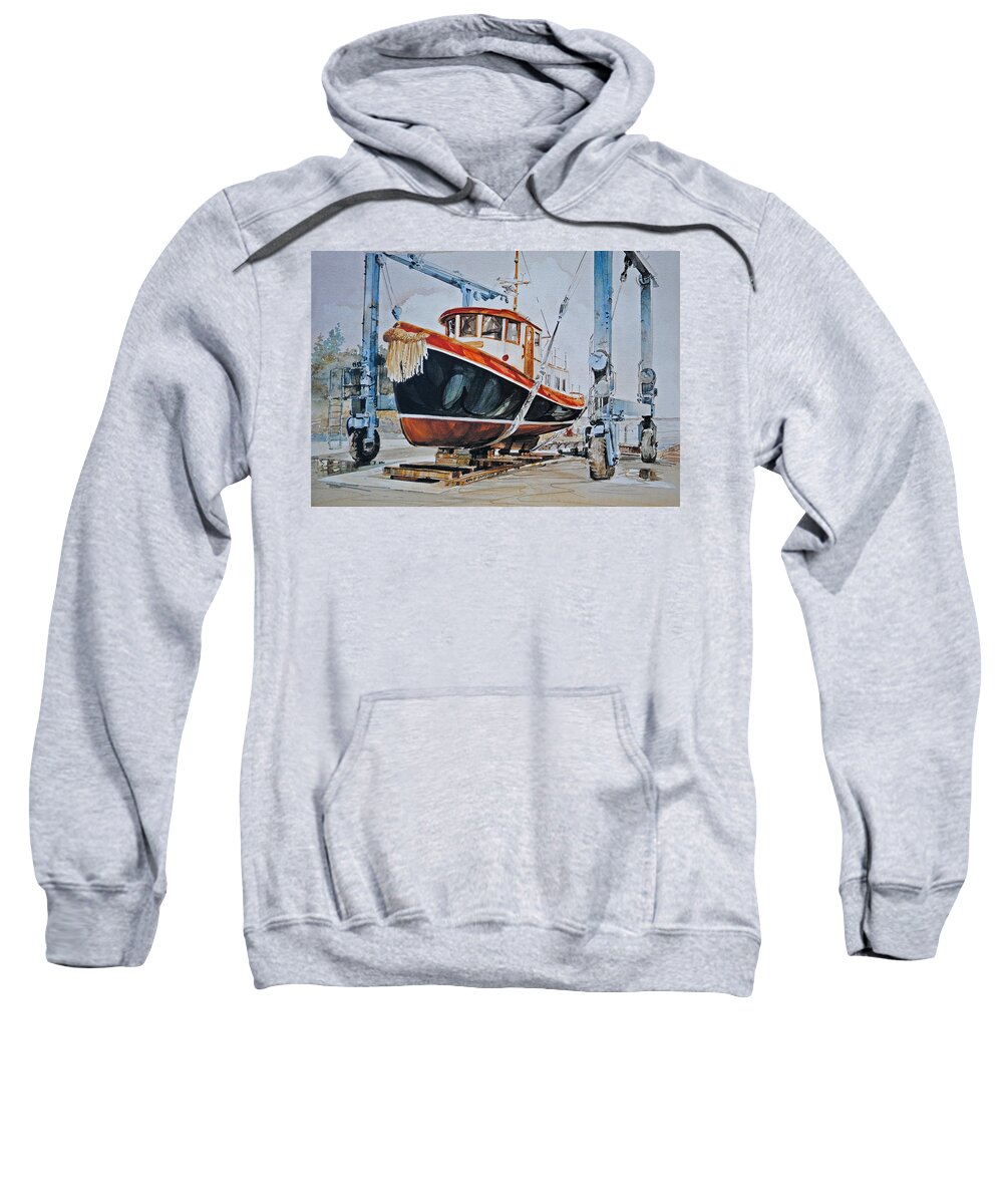 Lord Nelson Tugs Sweatshirt featuring the painting Nimbus by P Anthony Visco
