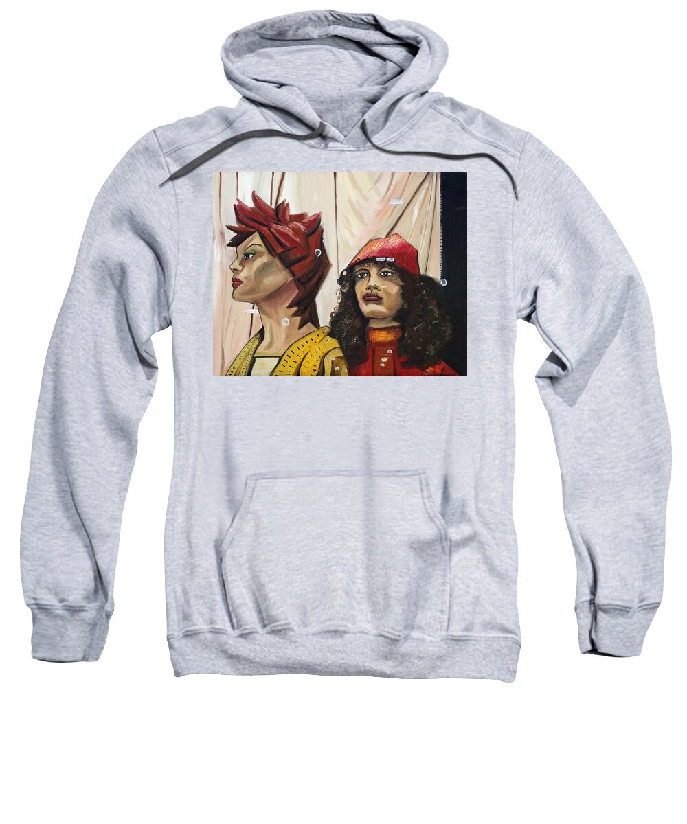 People Sweatshirt featuring the painting Nina and Star by Patricia Arroyo