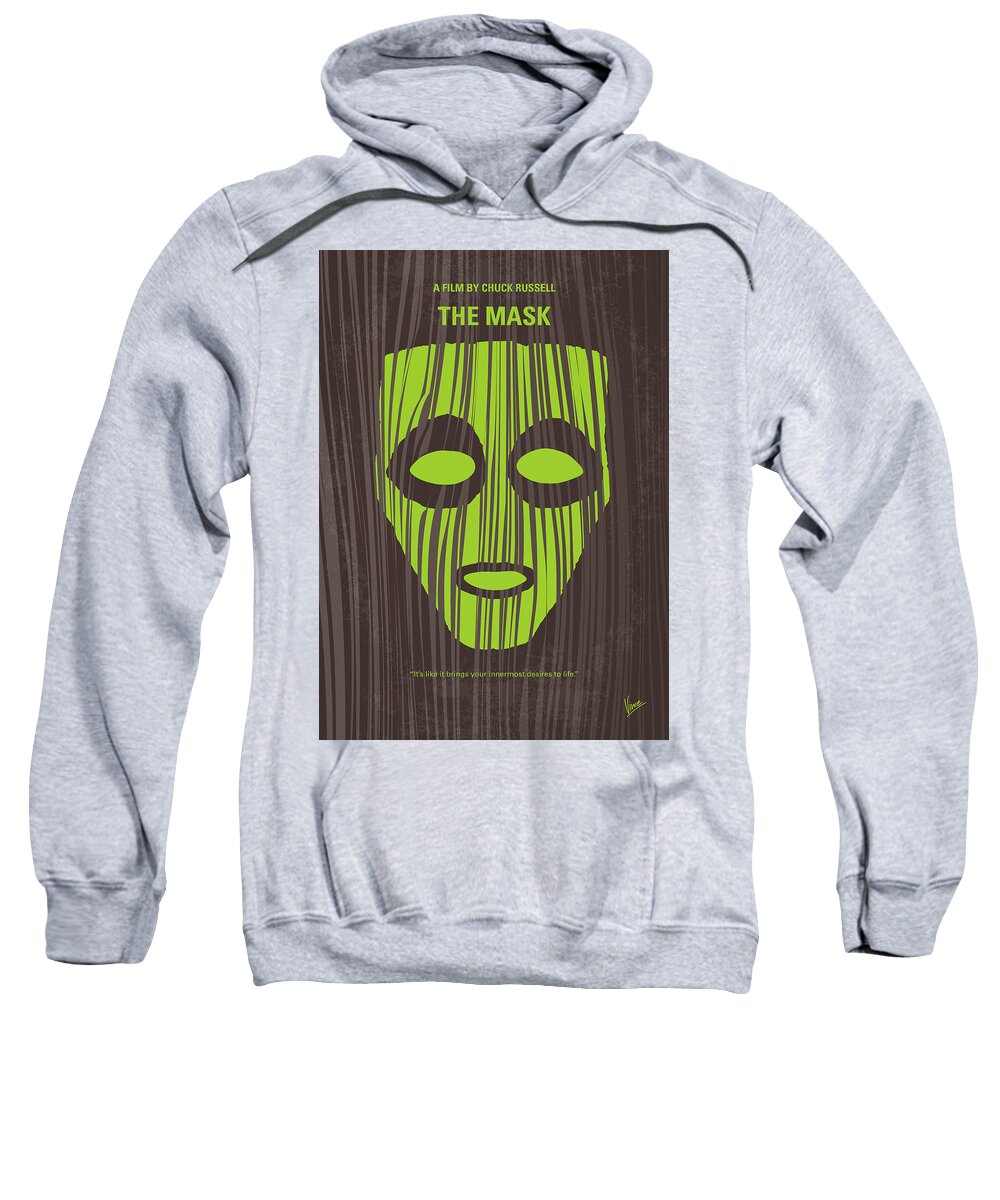 The Mask Sweatshirt featuring the digital art No647 My The Mask minimal movie poster by Chungkong Art