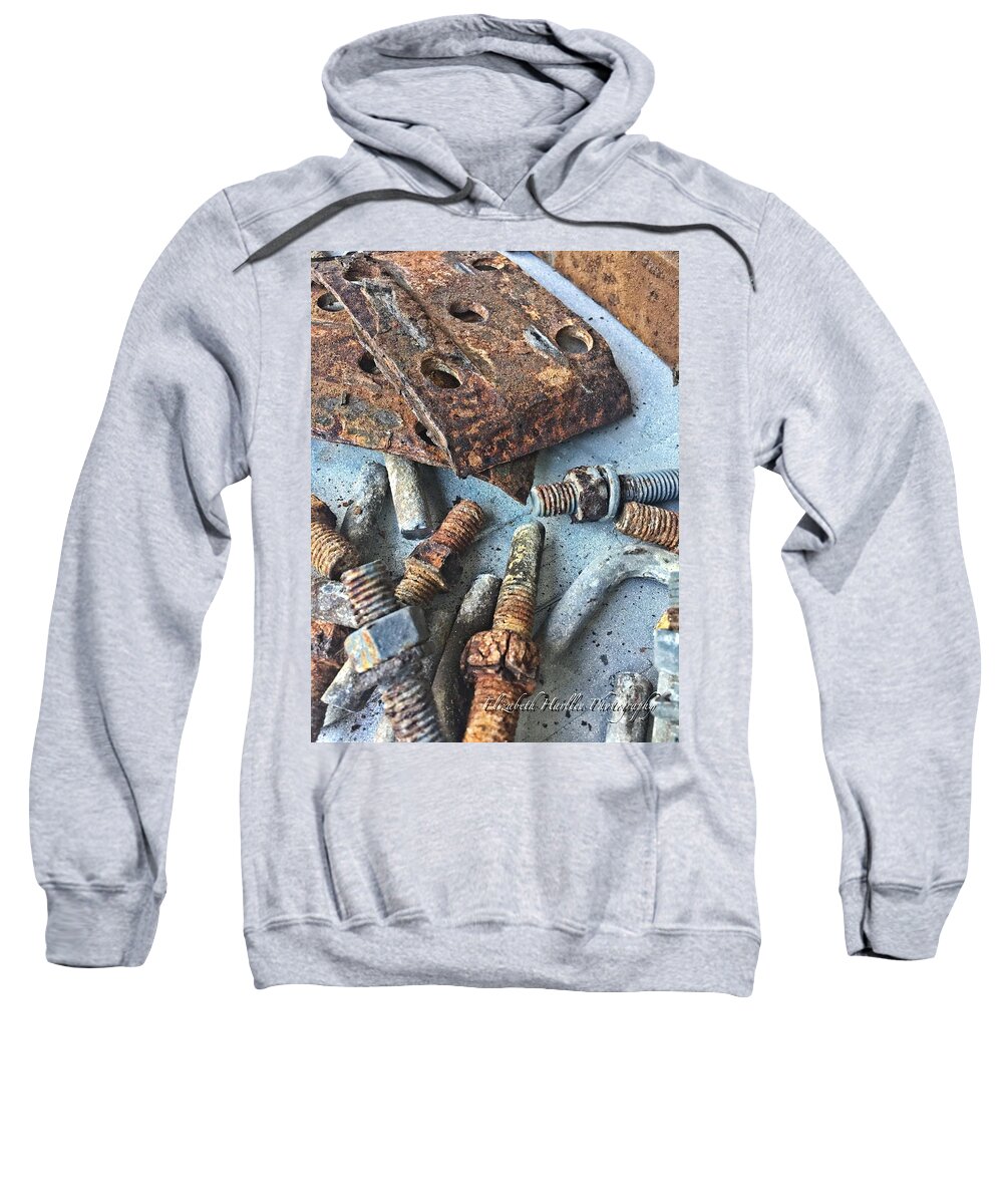  Sweatshirt featuring the photograph Nuts and Bolts by Elizabeth Harllee