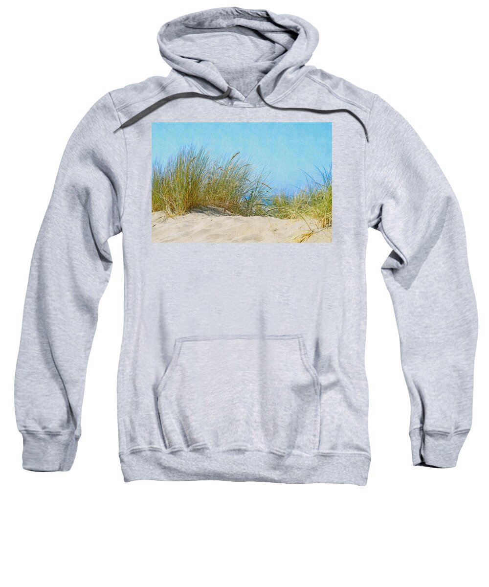 Bonnie Follett Sweatshirt featuring the photograph Ocean Beach Dunes by Bonnie Follett