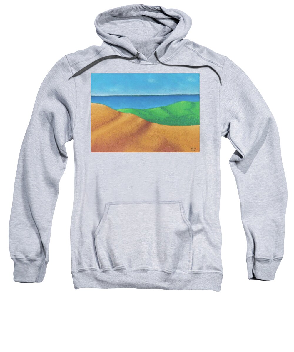 Art Sweatshirt featuring the pastel Ocean Daybreak by Anne Katzeff