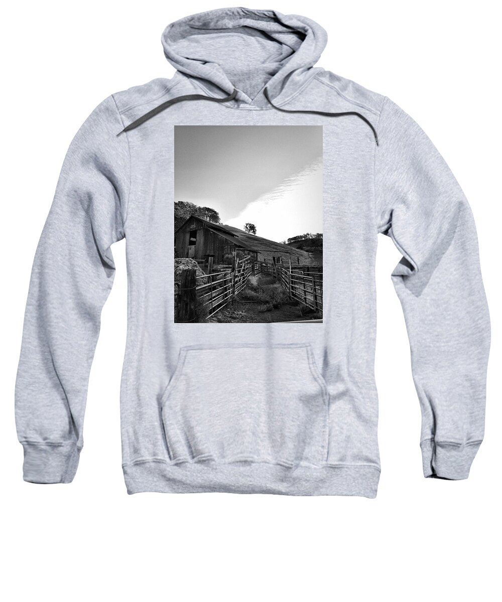 Black And White Sweatshirt featuring the photograph Old Borges Ranch by Brad Hodges