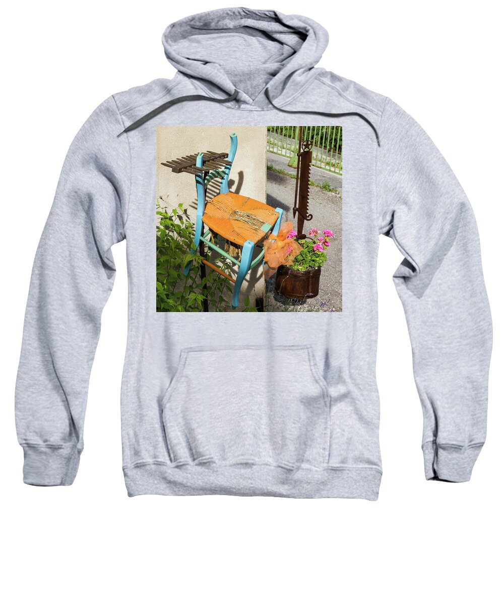 Chair Sweatshirt featuring the photograph Old chair by Paul MAURICE