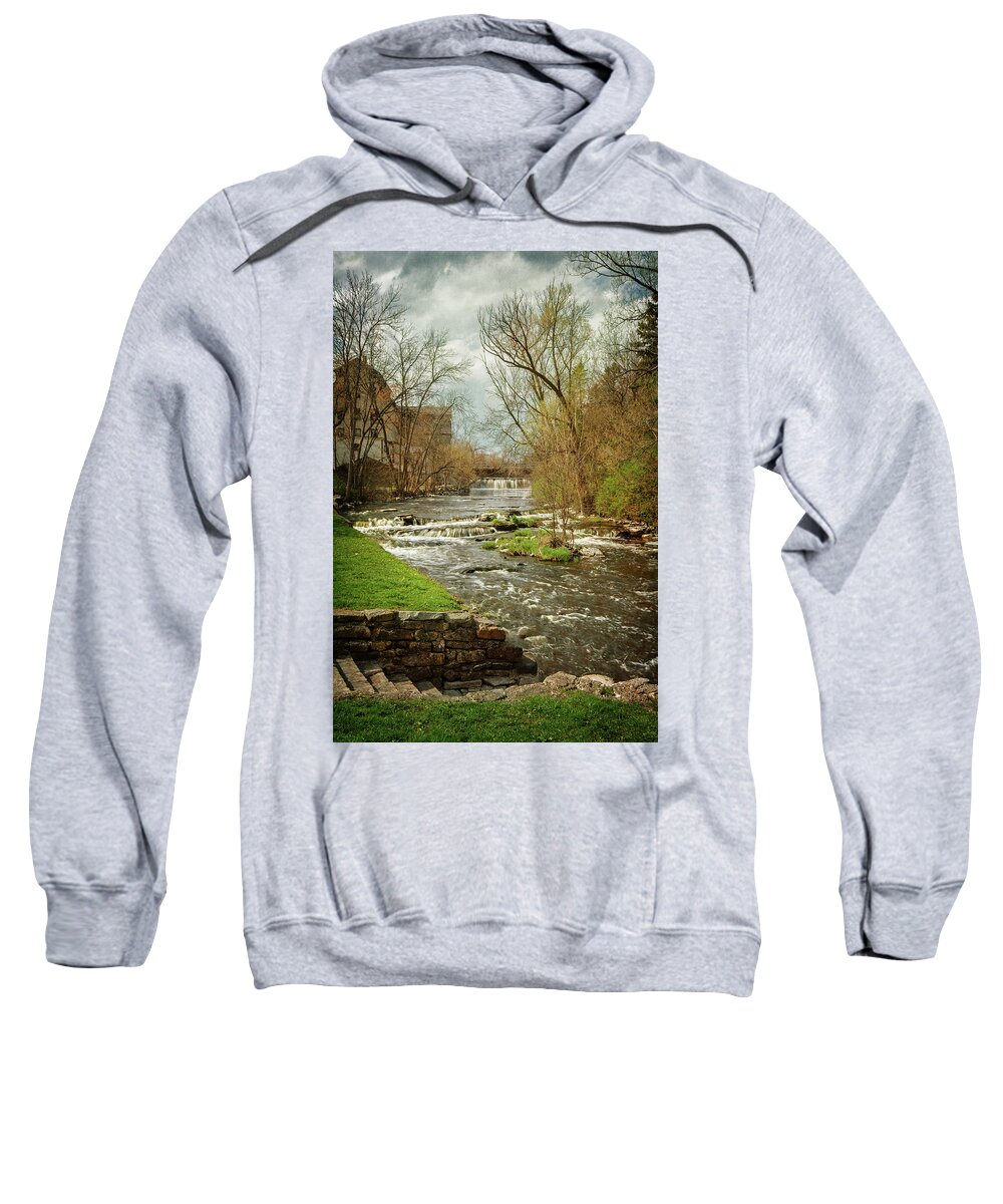 Old Mill On The River Sweatshirt featuring the photograph Old Mill on the River by Susan McMenamin