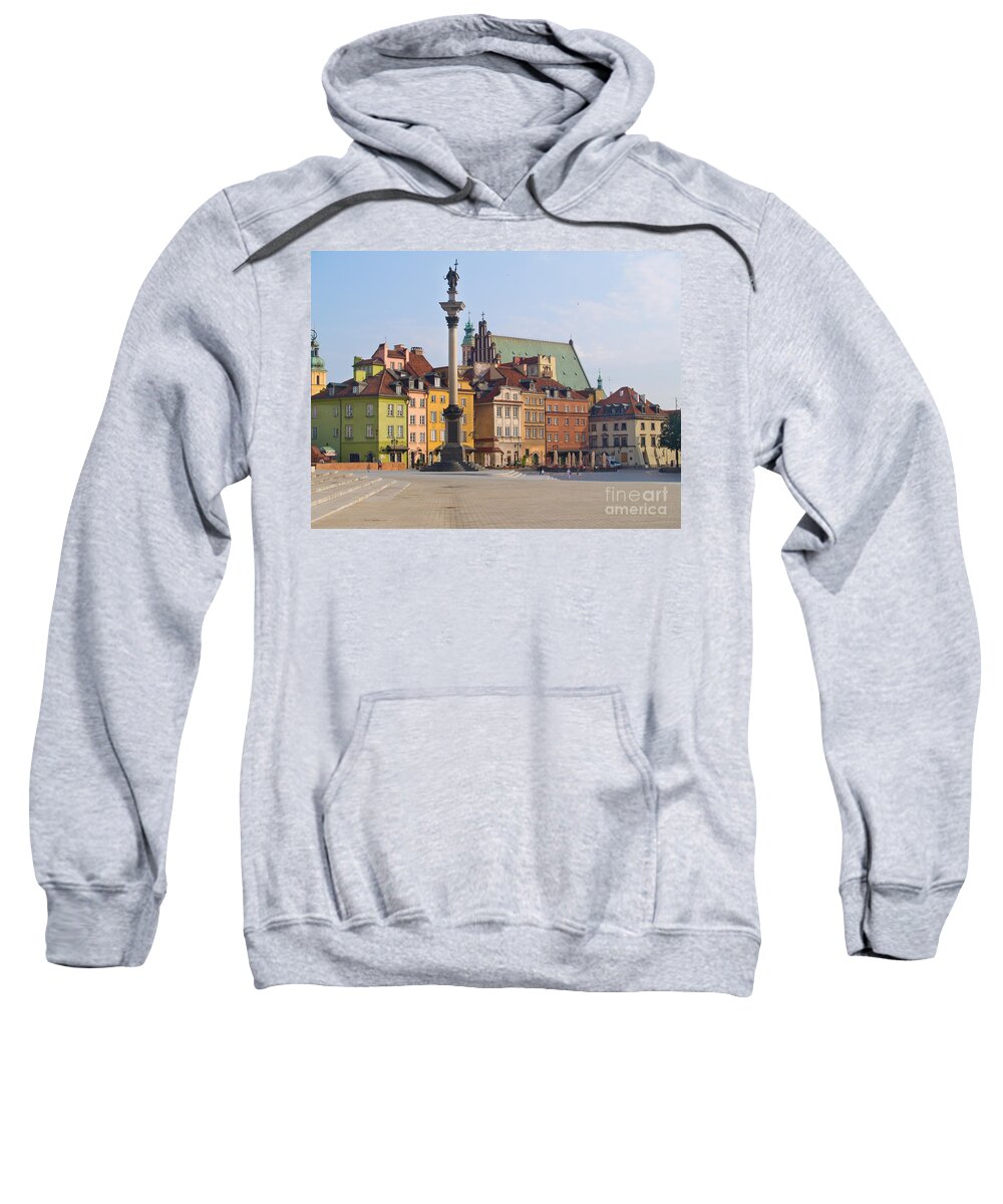 Old Sweatshirt featuring the photograph Old Town Square Zamkowy Plac in Warsaw by Anastasy Yarmolovich