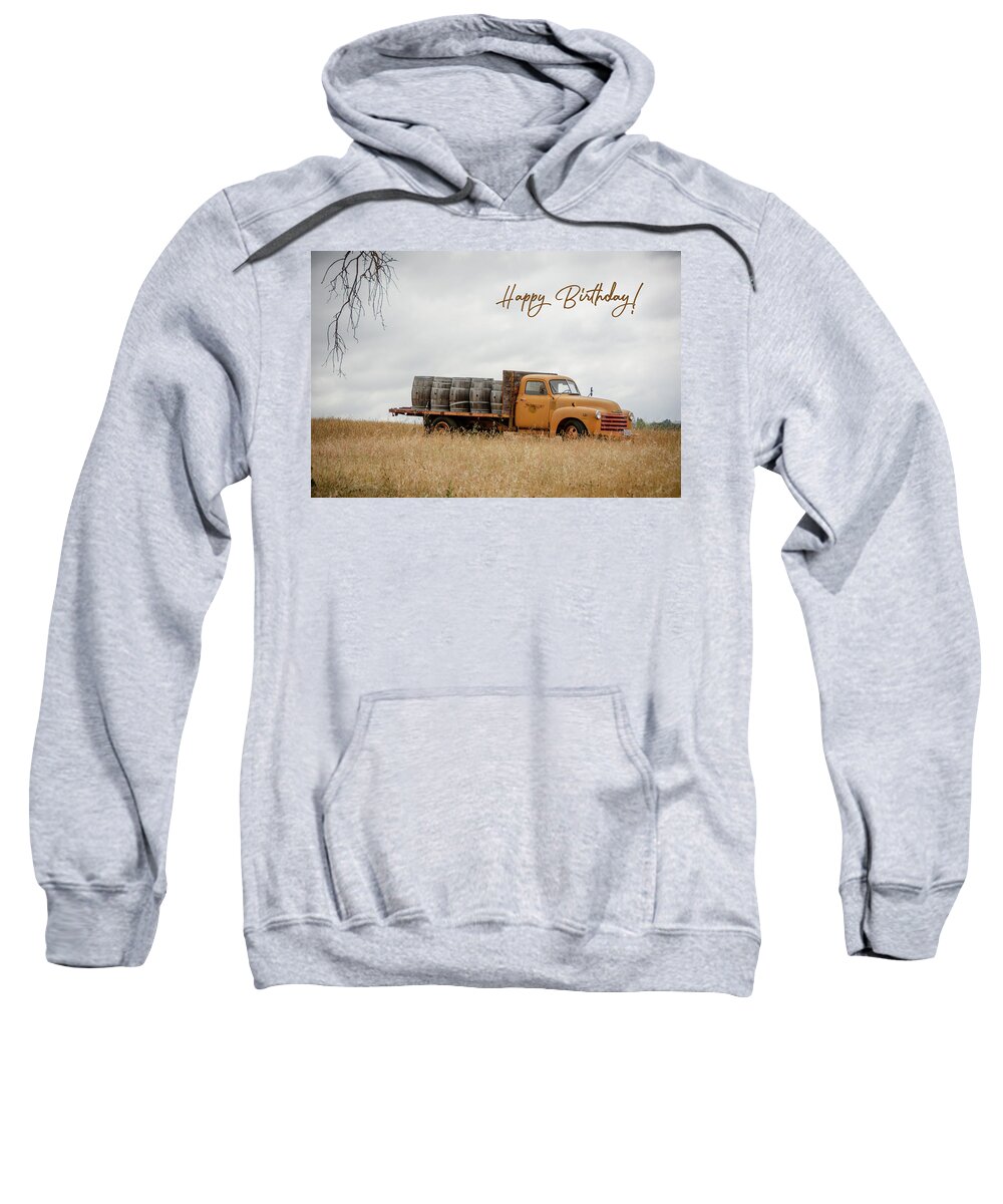 Stanger Vineyards Sweatshirt featuring the photograph Old Wine Truck2 by Joan Baker