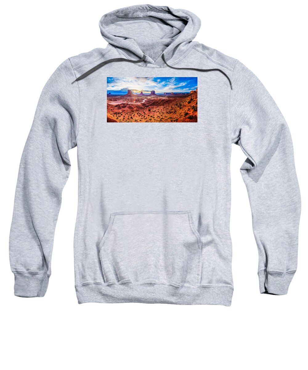 Oljato-monument Valley Sweatshirt featuring the photograph Oljato-Monument Valley by Britten Adams