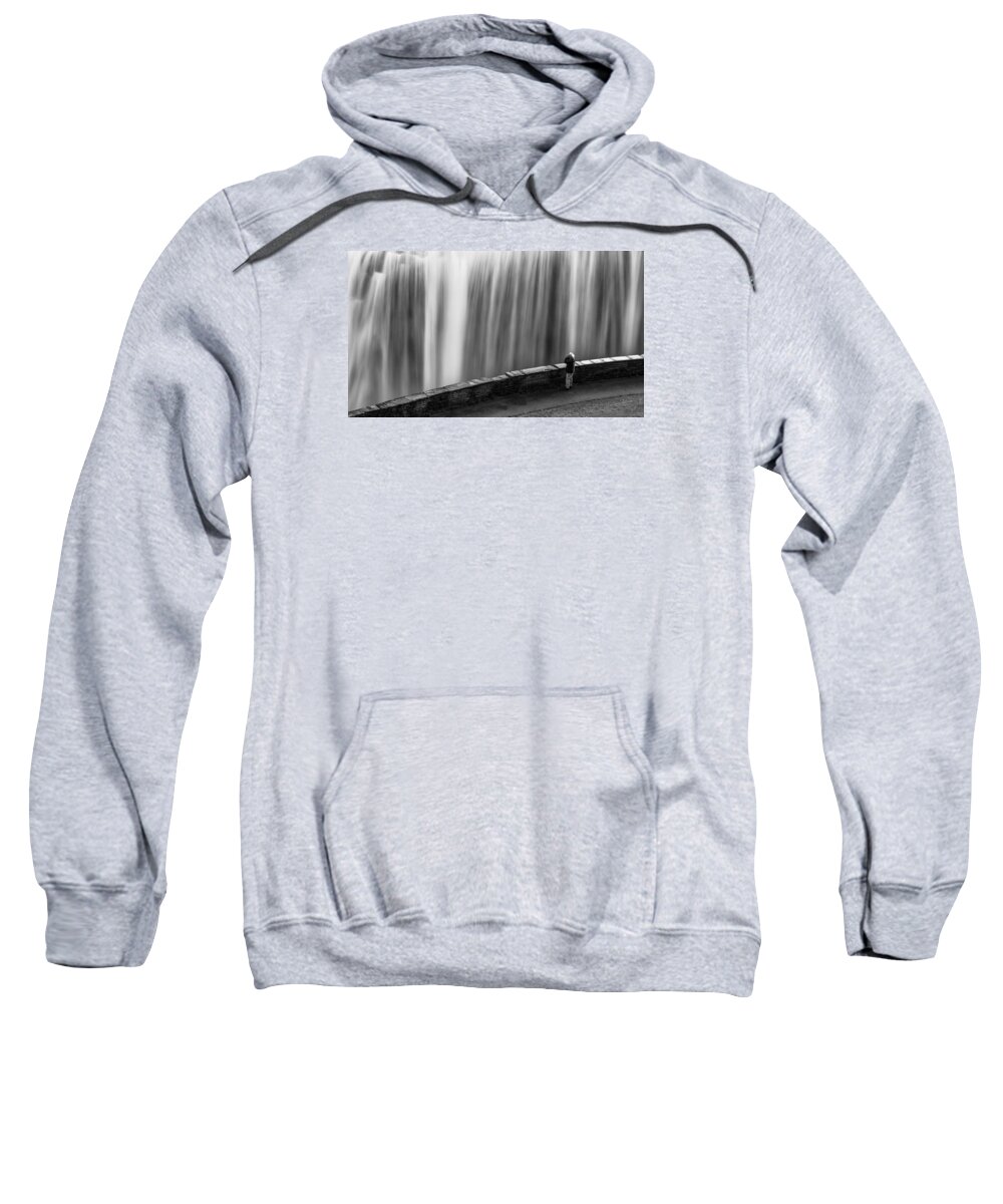 Letchworth Sweatshirt featuring the photograph On The Brink by Dave Niedbala